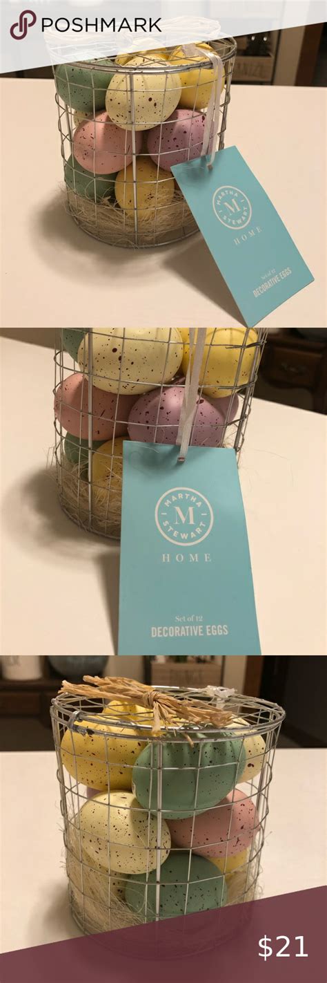 🆕 Martha Stewart Decorative Eggs Set Of 12 Martha Stewart Holiday