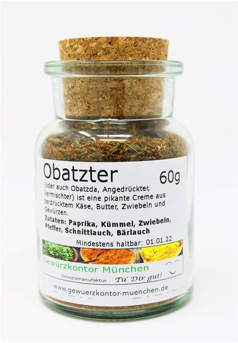 Jetzt ausprobieren mit ♥ chefkoch.de ♥. Obatzter, Obatzda Gewürz 60g im Glas | Gewürzkontor München