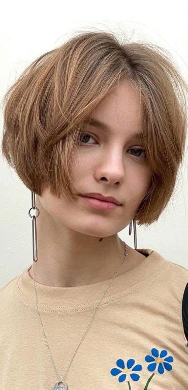 50 Best Short Hair With Bangs Layered Bob With Curtain Bangs