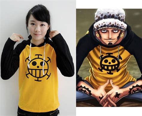 Anime One Piece Trafalgar Law Hoodie Unisex Yellow Jacket Cosplay