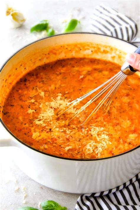 Jul 06, 2021 · the first step in making the best homemade tomato basil soup recipe is roasting the tomatoes, onions, carrots, and garlic. BEST EVER Creamy Tomato Basil Soup with Parmesan (+ Video!)