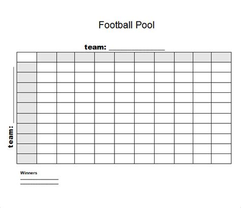 Football Pool Template
