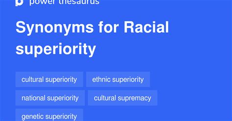 racial superiority synonyms 147 words and phrases for racial superiority