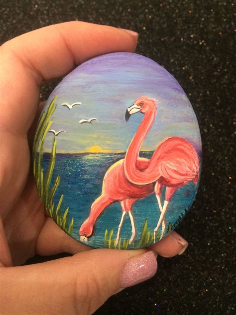 Flamingos Rock Painting Designs Hand Painting Art Painted Rock Animals
