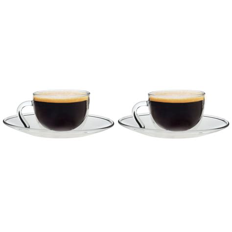 Maybe you would like to learn more about one of these? Clear Glass Espresso Coffee Cups & Saucers - 60ml - Pack of 2