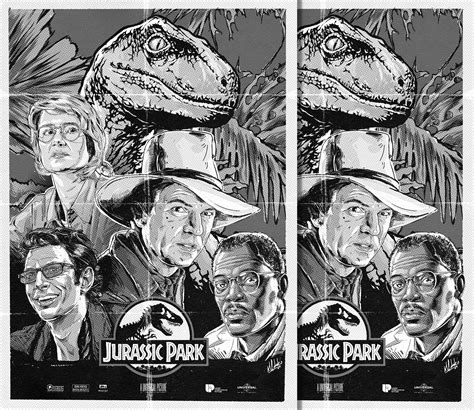 Jurassic Park Illustrated Poster On Behance