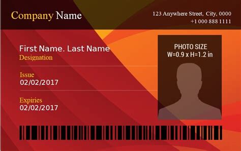 ID Badge Template Free Word Templates