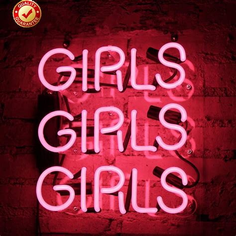 Buy Neon Signs Girls Girls Girls Bar Neon Light Pink Handmade Glass Neon Lights Sign For Bedroom