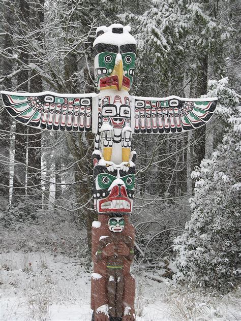 Snowy Totem Photograph By Brian Chase Fine Art America