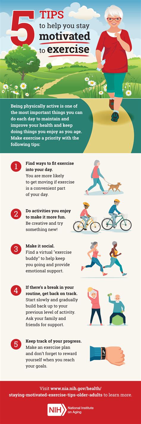 5 Tips To Help You Stay Motivated To Exercise National Institute On Aging