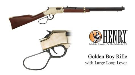 Henry Golden Boy Large Loop Lever Action Rifle 17 Hmr 20 Octagon