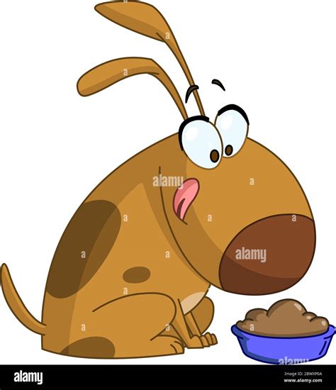 Dog Ready To Eat Food Stock Vector Images Alamy