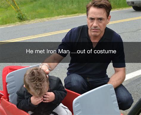 He Met Iron Man Out Of Costume Bored Panda