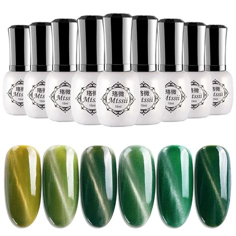 Mtssii 7ml Jade Green Cat Eye Gel Nail Polish 3d Magic Effect Gel