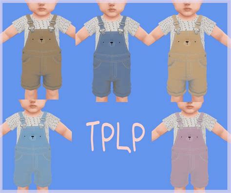 Tplp Bear Overalls Tplp On Patreon In 2023 Sims 4 Clothing Sims