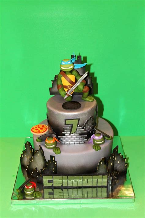 7 year old cake boy. Teenage Mutant Ninja Turtle Cake - CakeCentral.com