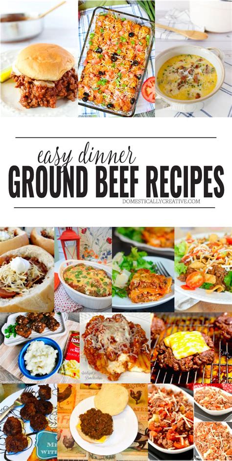 Ground beef, nonstick cooking spray, dried thyme, shredded reduced fat mozzarella cheese and 9 more. 12+ Ground Beef Dinner Recipes | Dinner with ground beef ...