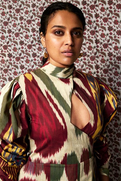 loved swara bhasker s playful ikat dress on vogue india s march 2021 cover get the look here