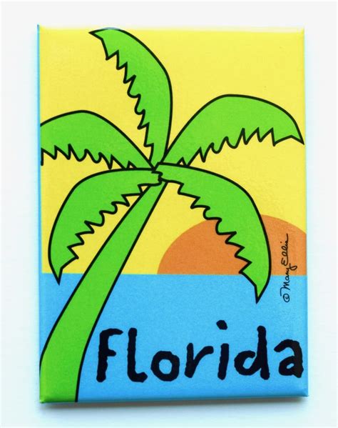 Florida Magnet Palm Tree Palm Tree Drawing Tree Drawing Palm Trees
