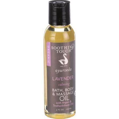 Soothing Touch Bath Body And Massage Oil Organic Ayurveda Lavender Calming 4 Oz