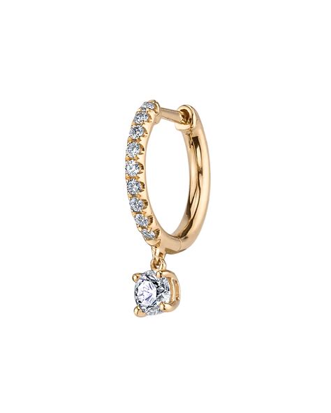Anita Ko 18k Gold Diamond Huggie Hoop Earring Single Neiman Marcus