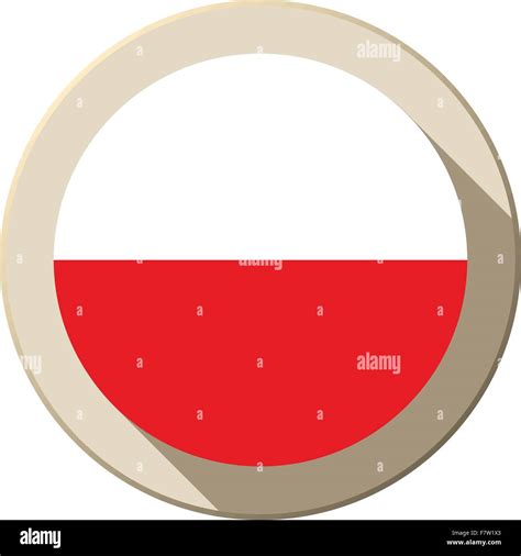 Poland Flag Button Icon Modern Stock Vector Image And Art Alamy