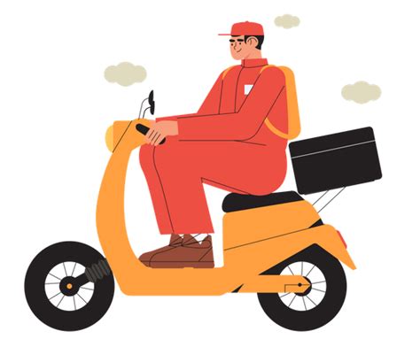 167 Delivery Boy On Scooter Illustrations Free In Svg Png Eps