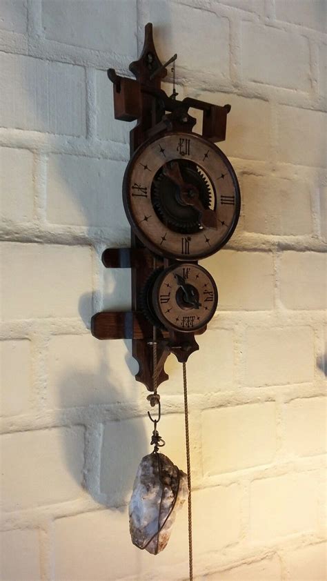 Antique Wooden Gear Clock Replica Made By Daniel My Husband Klok
