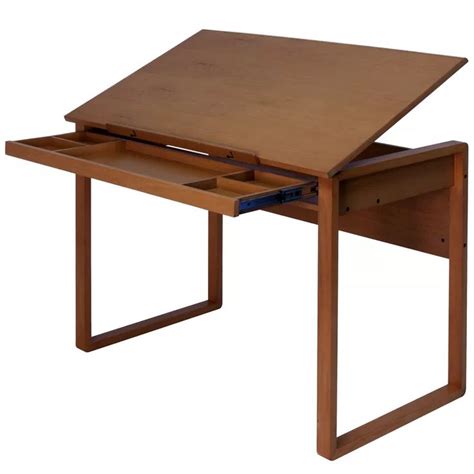 Ponderosa Height Adjustable Drafting Table In 2020 Wood Drafting