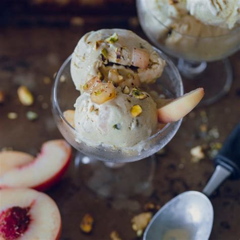P Is For Pistachio Peach Ice Cream E Is For Eat