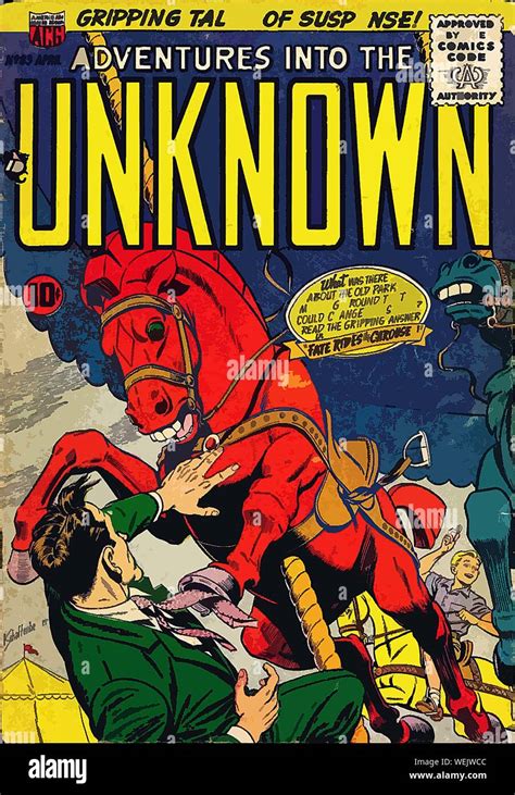 Vintage Comic Book Cover Artwork Stock Photo Alamy