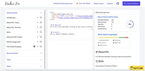 Readme Pro An Easy And Simple Way To Create Readme And Github Profile