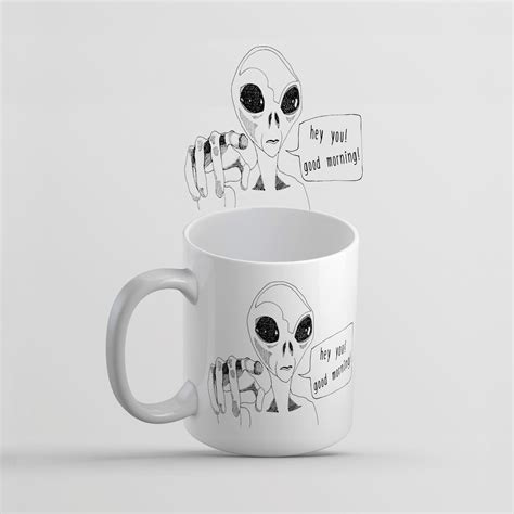 Alien Coffee Mug Ufo Tea Cup Freaking Good Morning Etsy