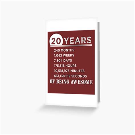 20 Years Old Greeting Cards Redbubble