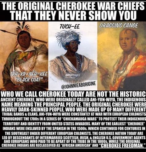 The Original Cherokee War Chiefs That They Never Show You Who We Call