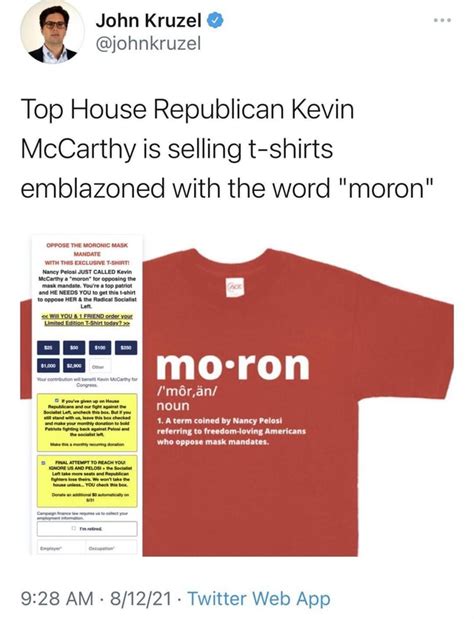 John Kruzel Johnkruzel Top House Republican Kevin Mccarthy Is