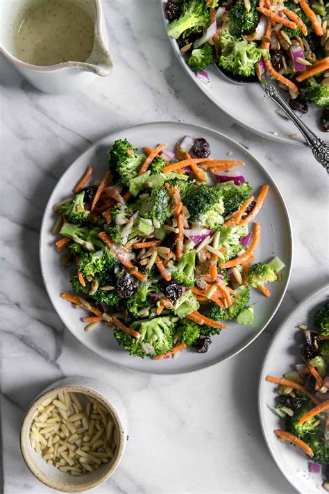 Healthy Broccoli Salad Vegan No Mayo Fit Mitten Kitchen