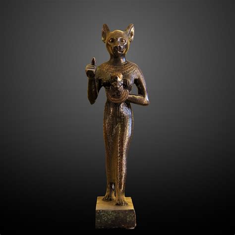 Late Period Statuette Of Bastet Illustration Ancient History