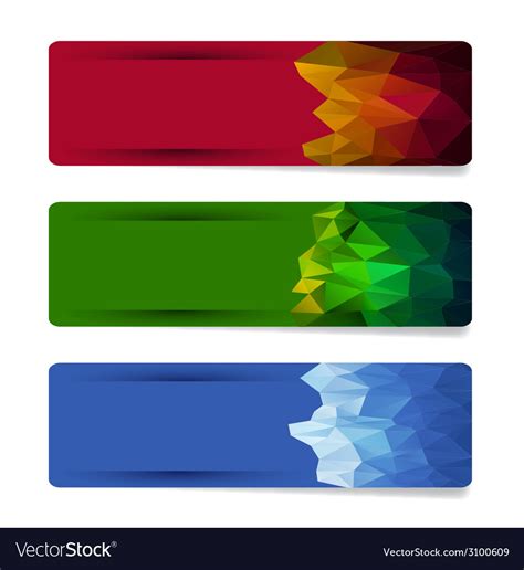 Banner Set With Geometric Shape Designs Royalty Free Vector