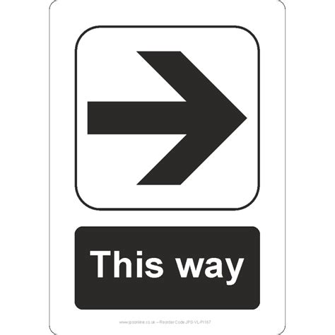 This Way Arrow Sign Printable