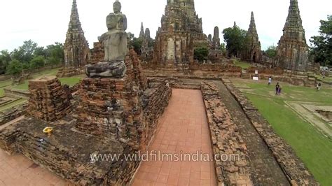 Ayutthaya Temples Aerial Footage Thailand Part 3 Youtube