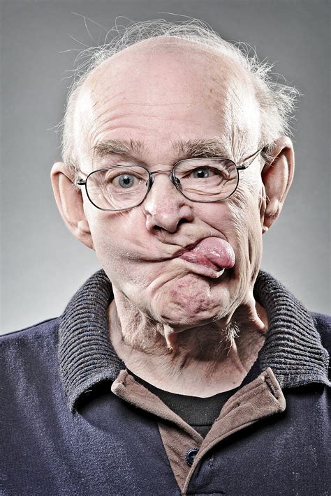 Psbattle Old Man Pulling A Twisted Face In A Studio Portrait R