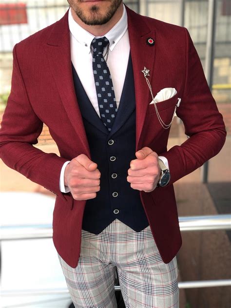 You'll receive email and feed alerts when new items arrive. Buy Claret Red Slim Fit Suit by GentWith.com with Free ...