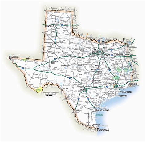 Texas Map With Cities And Towns Secretmuseum