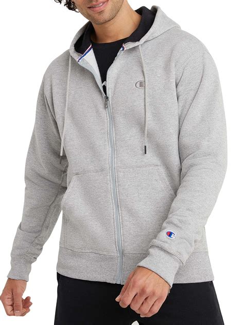 champion men s and big men s powerblend zip up hoodie sizes up to 2xl