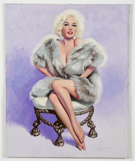 Donald Rusty Rust Cold Shoot Oil On Canvas Pinup Sold At Auction On