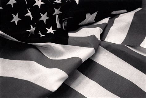 Creatively Re Designed American Flag Black And White Photography