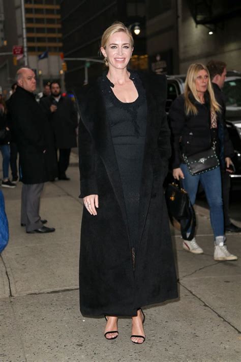 Emily Blunt Outside The Late Show With Stephen Colbert In Nyc 0329