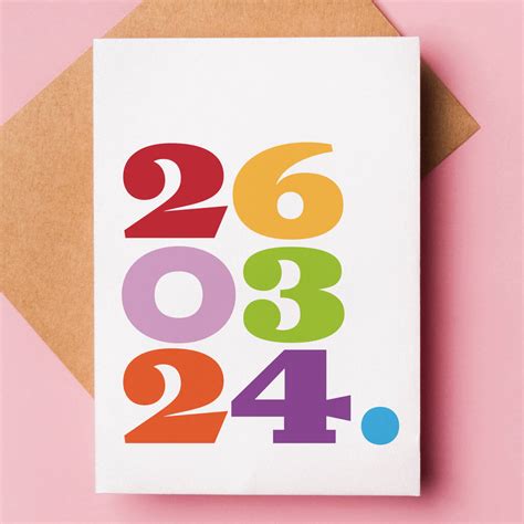 Rainbow Date Personalised Card By So Close