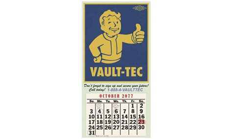 Gaya Plakat Fallout Vault Tec Calendar Pozostałe Gadżety Dla Graczy